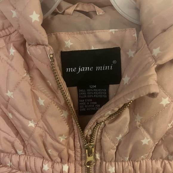 Me Jane Mini - 12 months- Infant Girls Pink Star Zip-Up Jacket with Hood - Picture 3 of 3